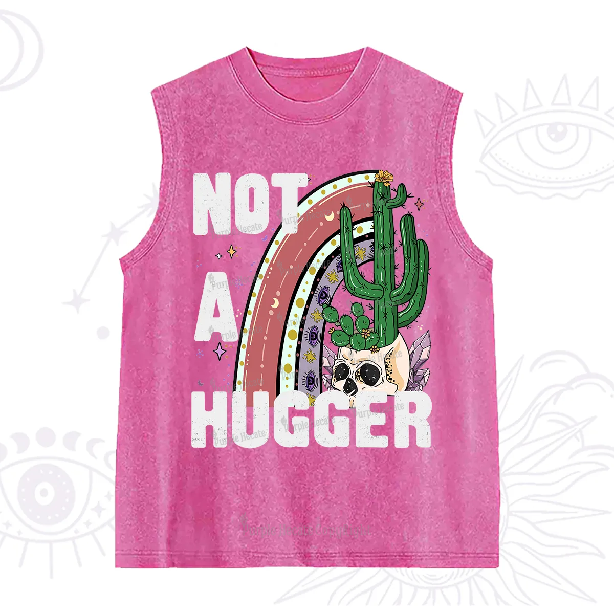 Purplehecate Not A Hugger Washed Tank