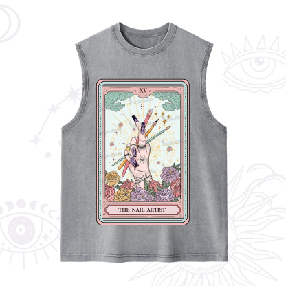 Purplehecate The Enchanted Nail Artist Tarot Card Washed Tank