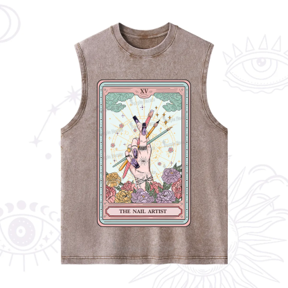 Purplehecate The Enchanted Nail Artist Tarot Card Washed Tank