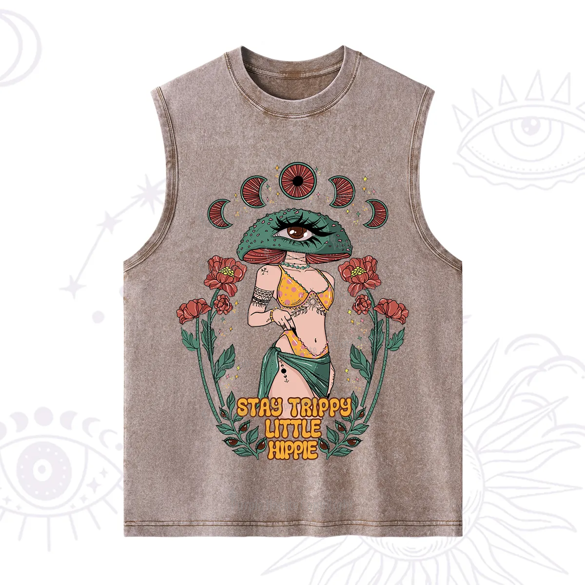Purplehecate Stay Trippy Little Hippie Washed Tank