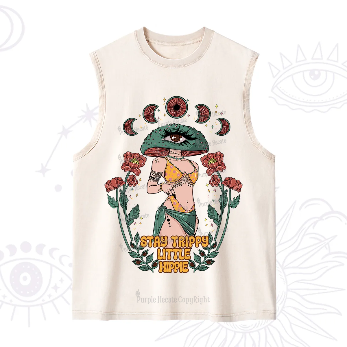 Purplehecate Stay Trippy Little Hippie Washed Tank
