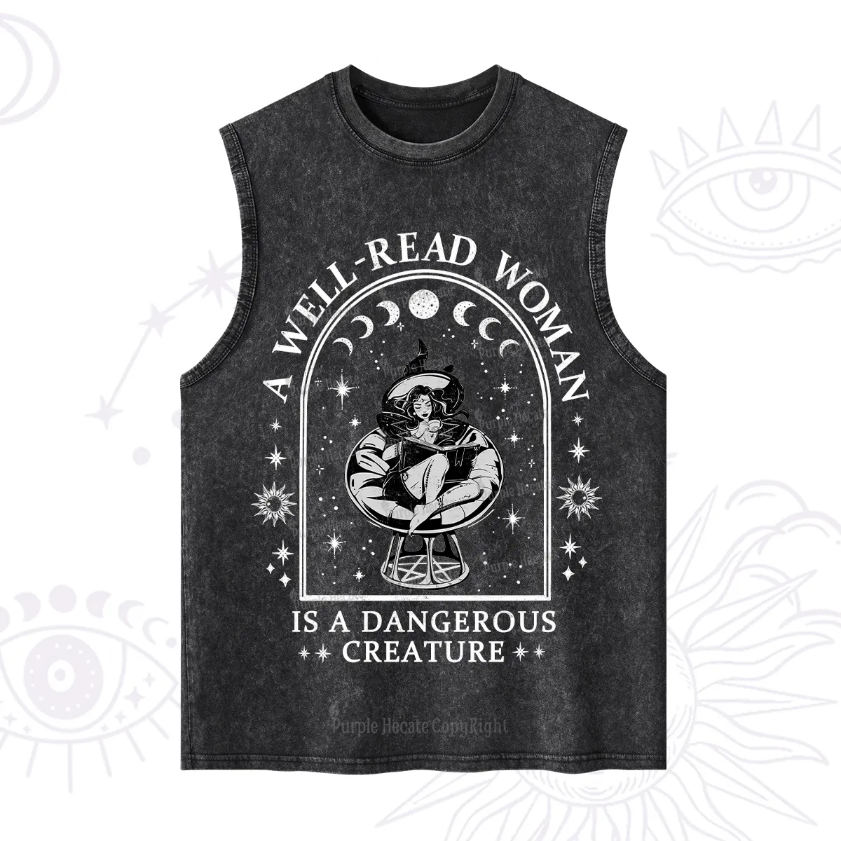 Purplehecate A Well Read Woman Bookish Washed Tank