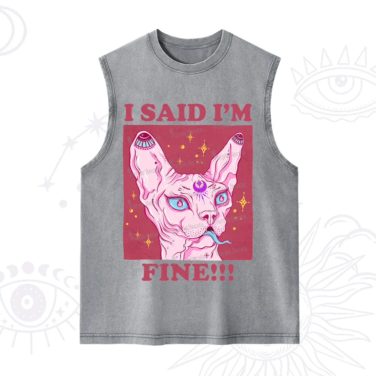 Purplehecate I Said I'm Fine Washed Tank