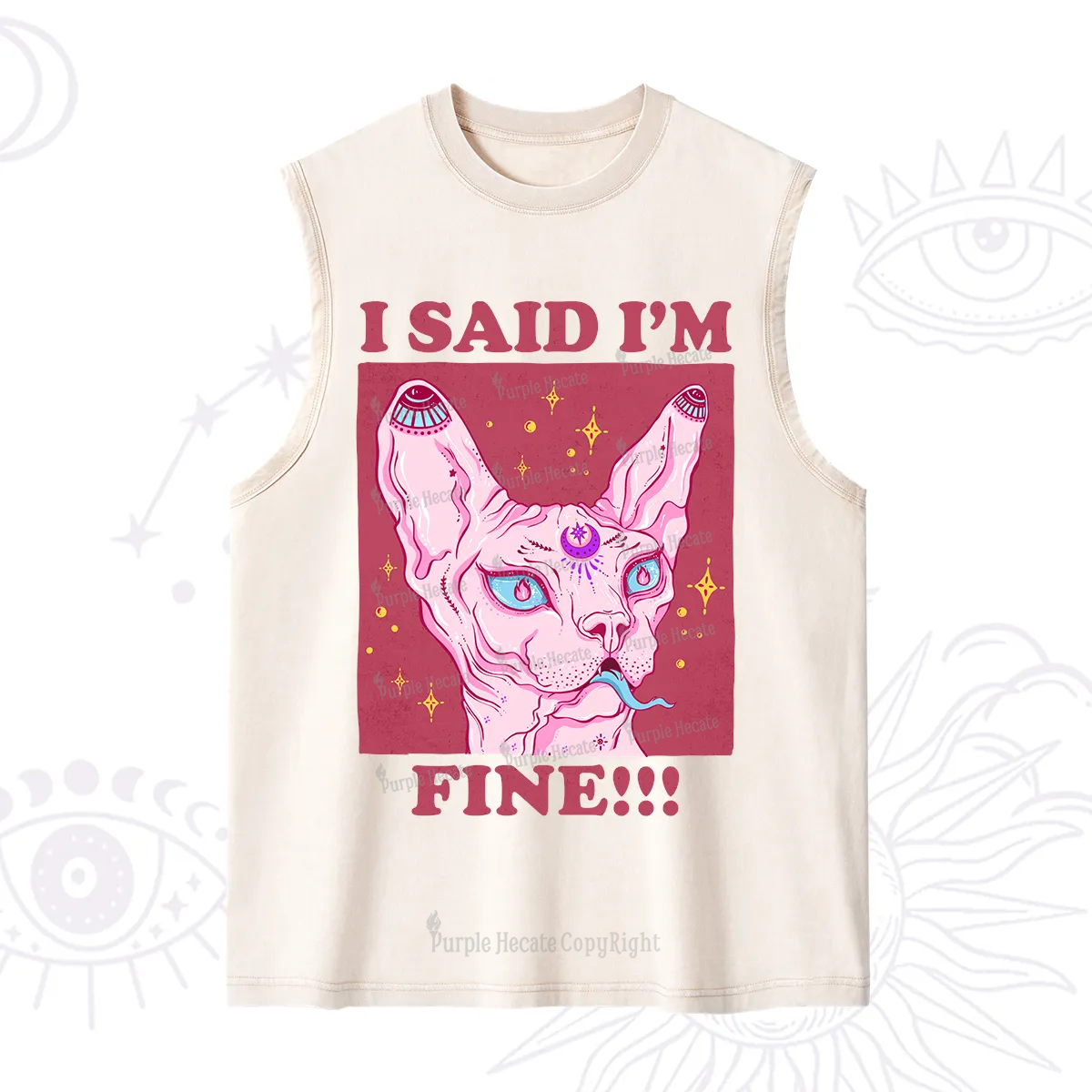 Purplehecate I Said I'm Fine Washed Tank