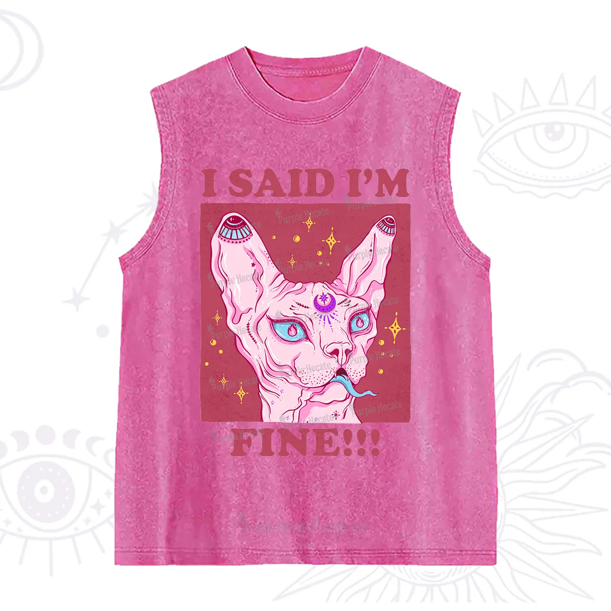 Purplehecate I Said I'm Fine Washed Tank