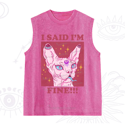 Purplehecate I Said I'm Fine Washed Tank