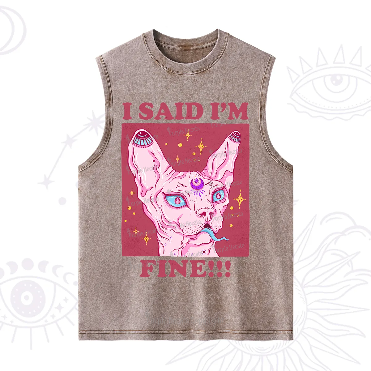 Purplehecate I Said I'm Fine Washed Tank