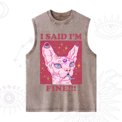 Purplehecate I Said I'm Fine Washed Tank