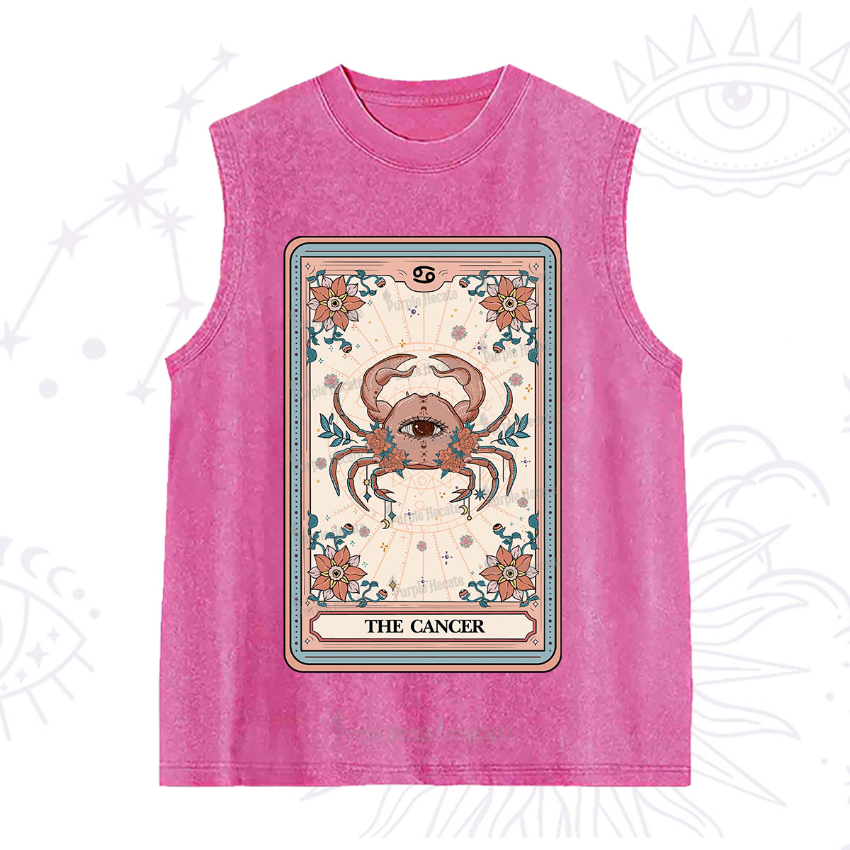 Purplehecate The Cancer Tarot Card Washed Tank