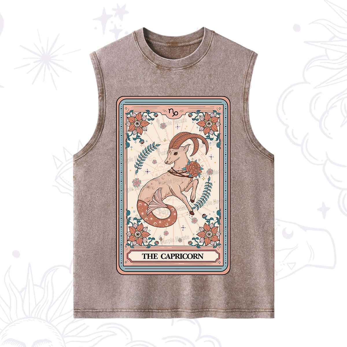 Purplehecate The Capricorn Tarot Card Washed Tank