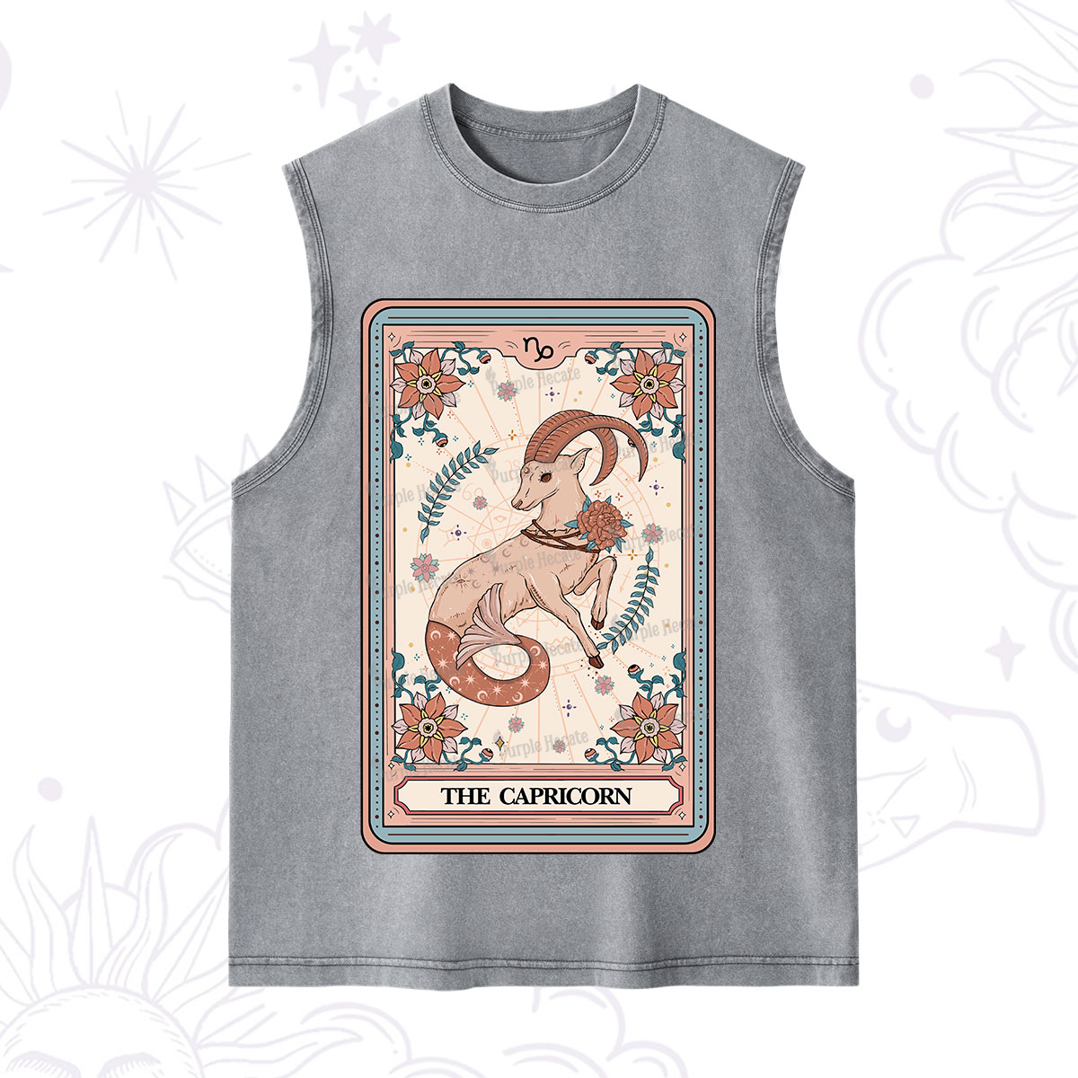 Purplehecate The Capricorn Tarot Card Washed Tank