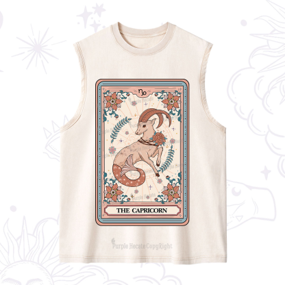 Purplehecate The Capricorn Tarot Card Washed Tank