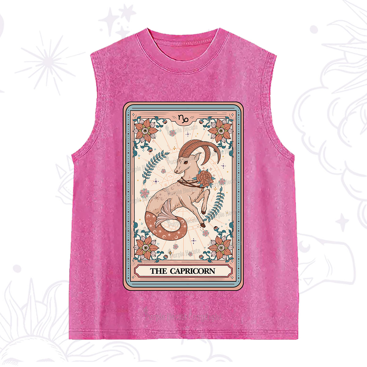 Purplehecate The Capricorn Tarot Card Washed Tank