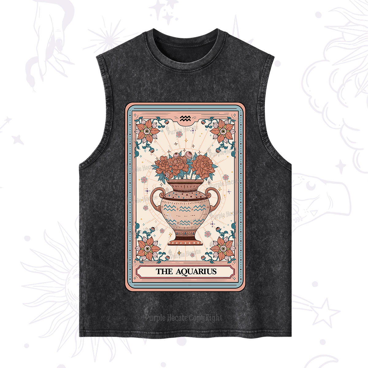 Purplehecate The Aquarius Tarot Card Washed Tank