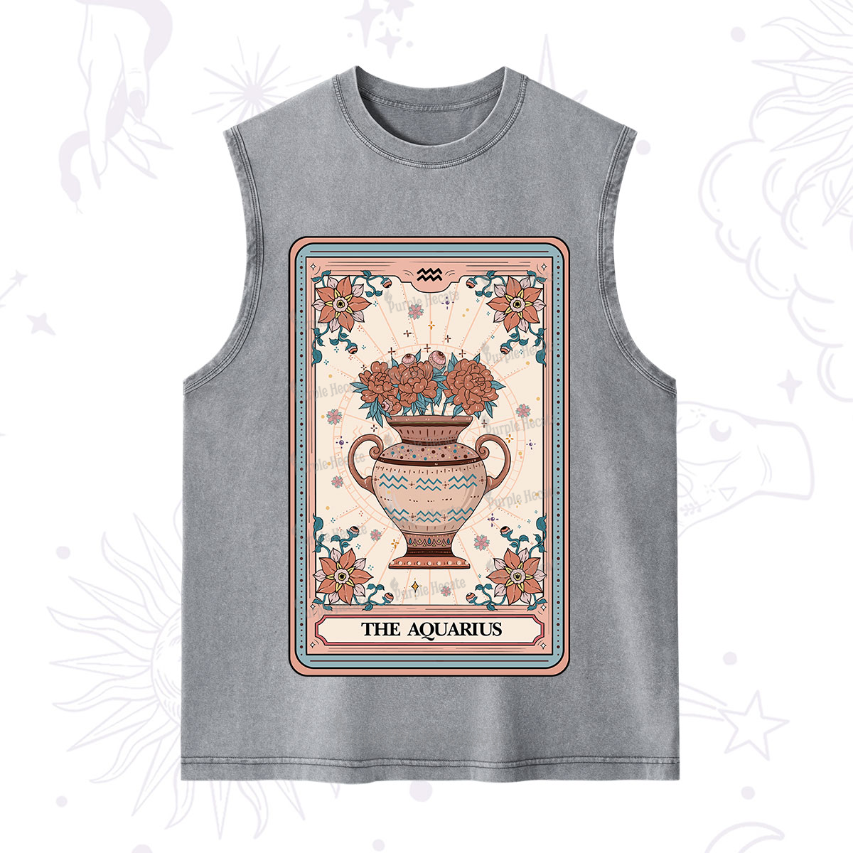 Purplehecate The Aquarius Tarot Card Washed Tank