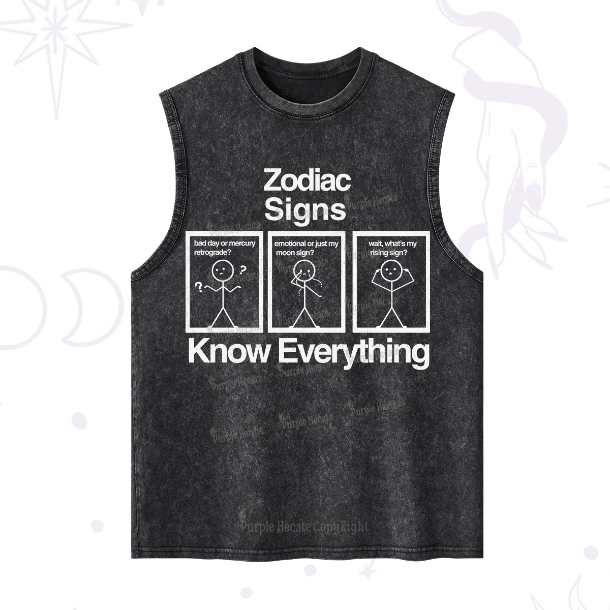 Purplehecate Zodiac Signs Know Everything Washed Tank