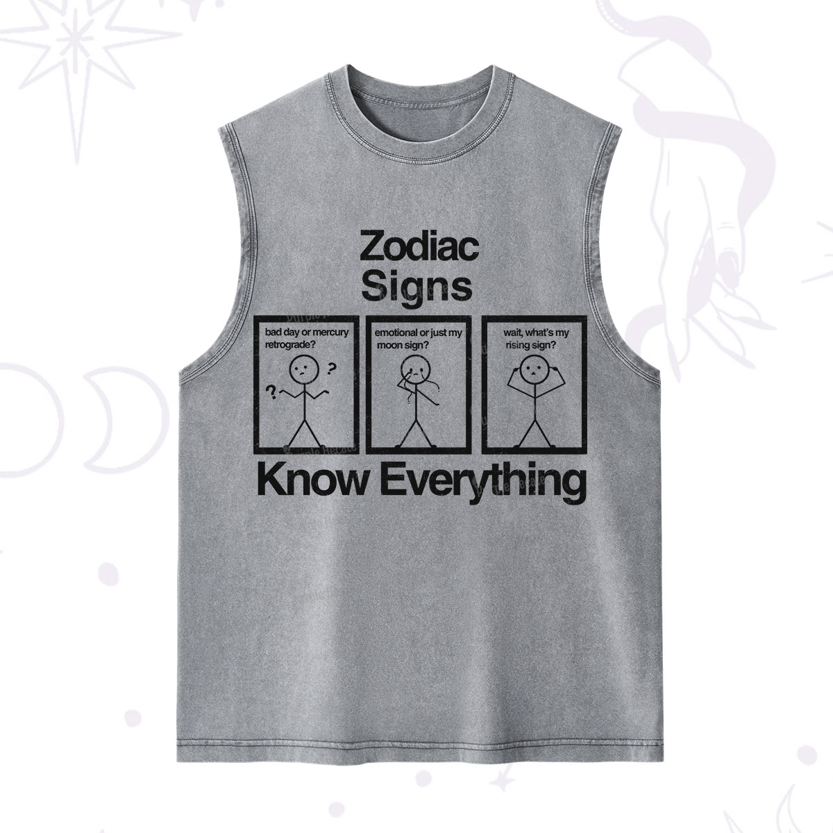 Purplehecate Zodiac Signs Know Everything Washed Tank
