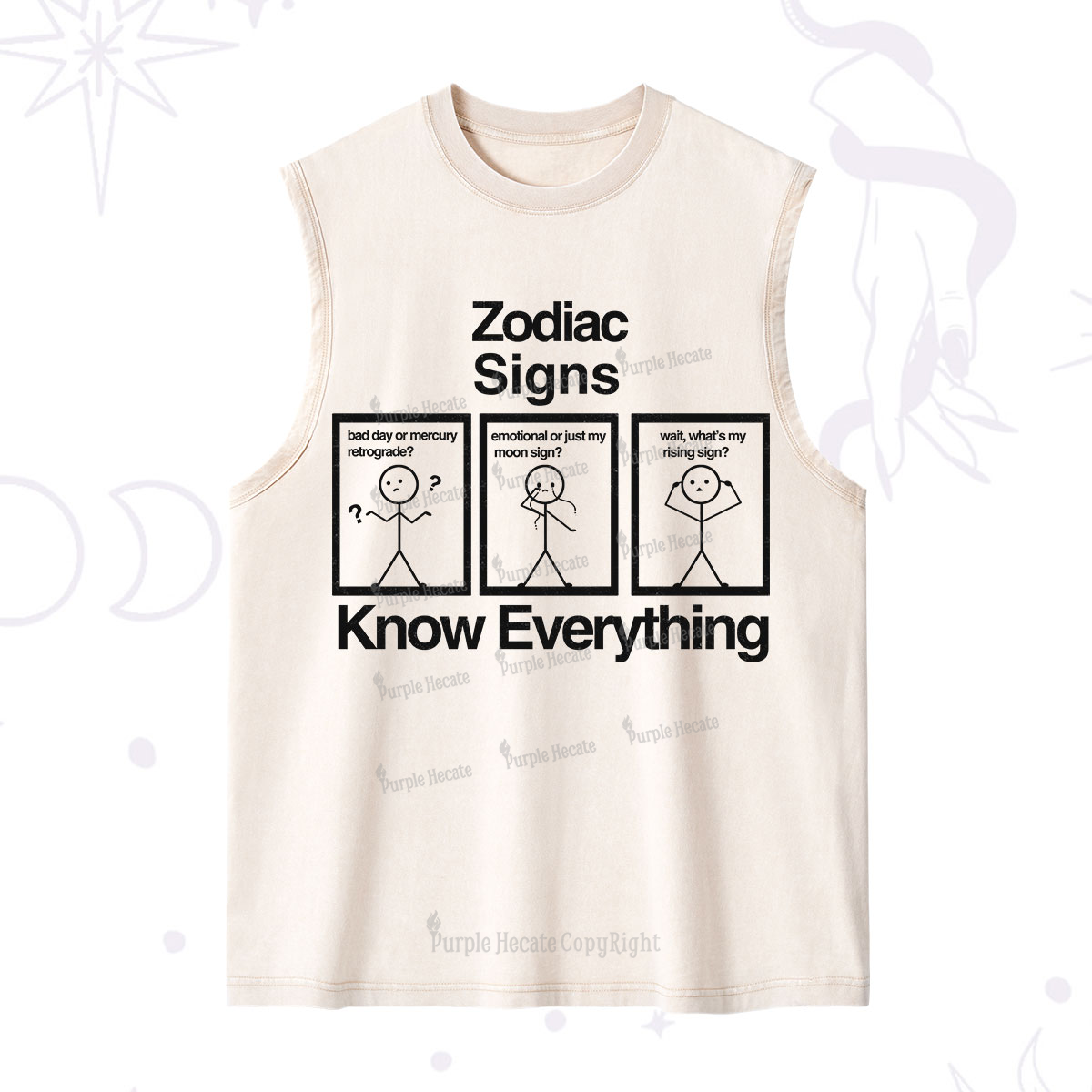 Purplehecate Zodiac Signs Know Everything Washed Tank