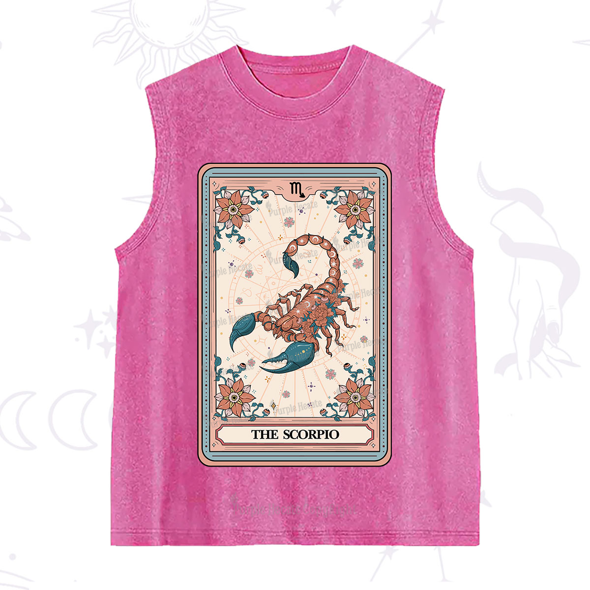 Purplehecate The Scorpio Tarot Card Washed Tank