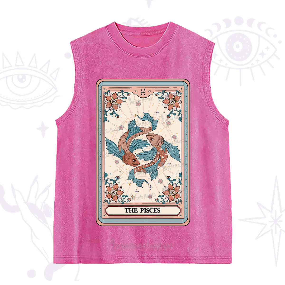 Purplehecate The Pisces Tarot Card Washed Tank