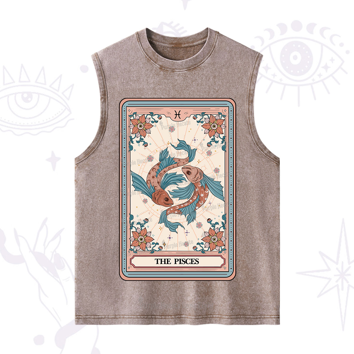 Purplehecate The Pisces Tarot Card Washed Tank