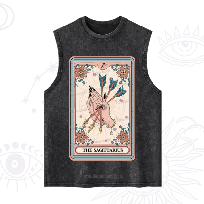 Purplehecate The Sagittarius Tarot Card Washed Tank