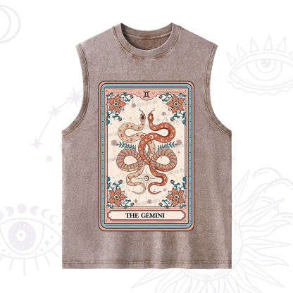 Purplehecate The Gemini Tarot Card Washed Tank