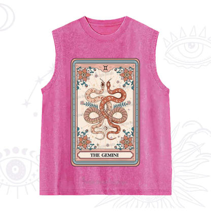 Purplehecate The Gemini Tarot Card Washed Tank