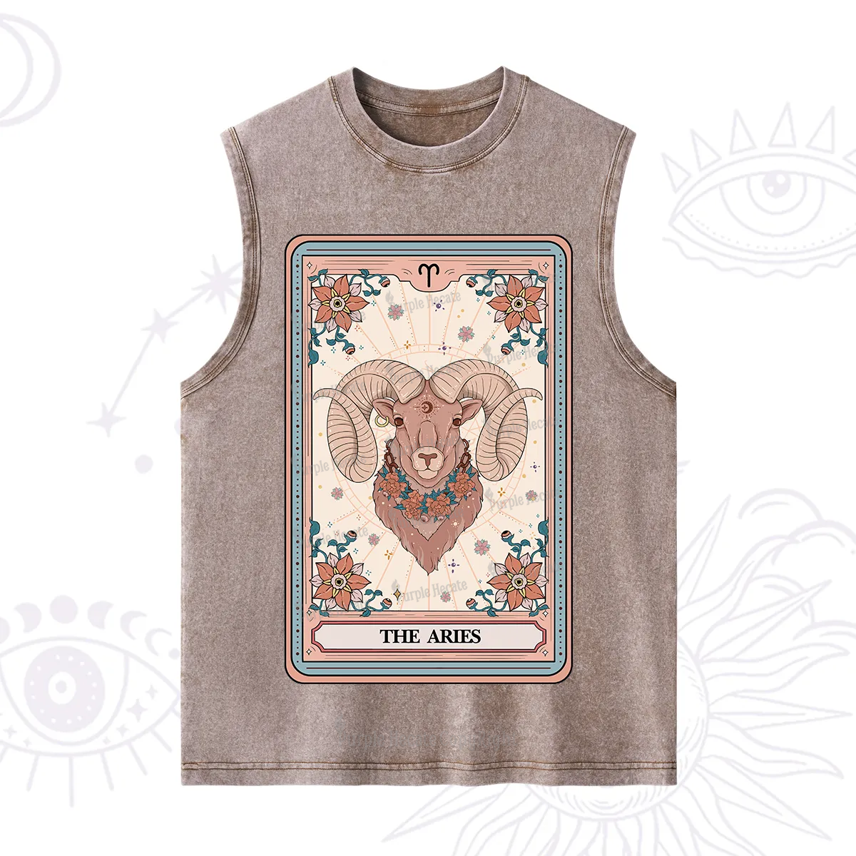 Purplehecate The Aries Tarot Card Washed Tank