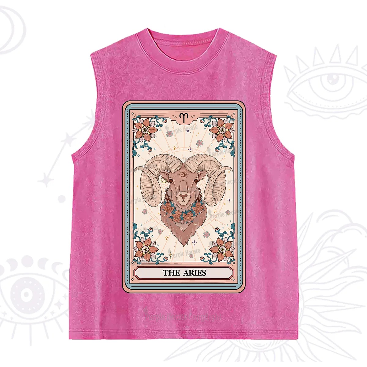 Purplehecate The Aries Tarot Card Washed Tank