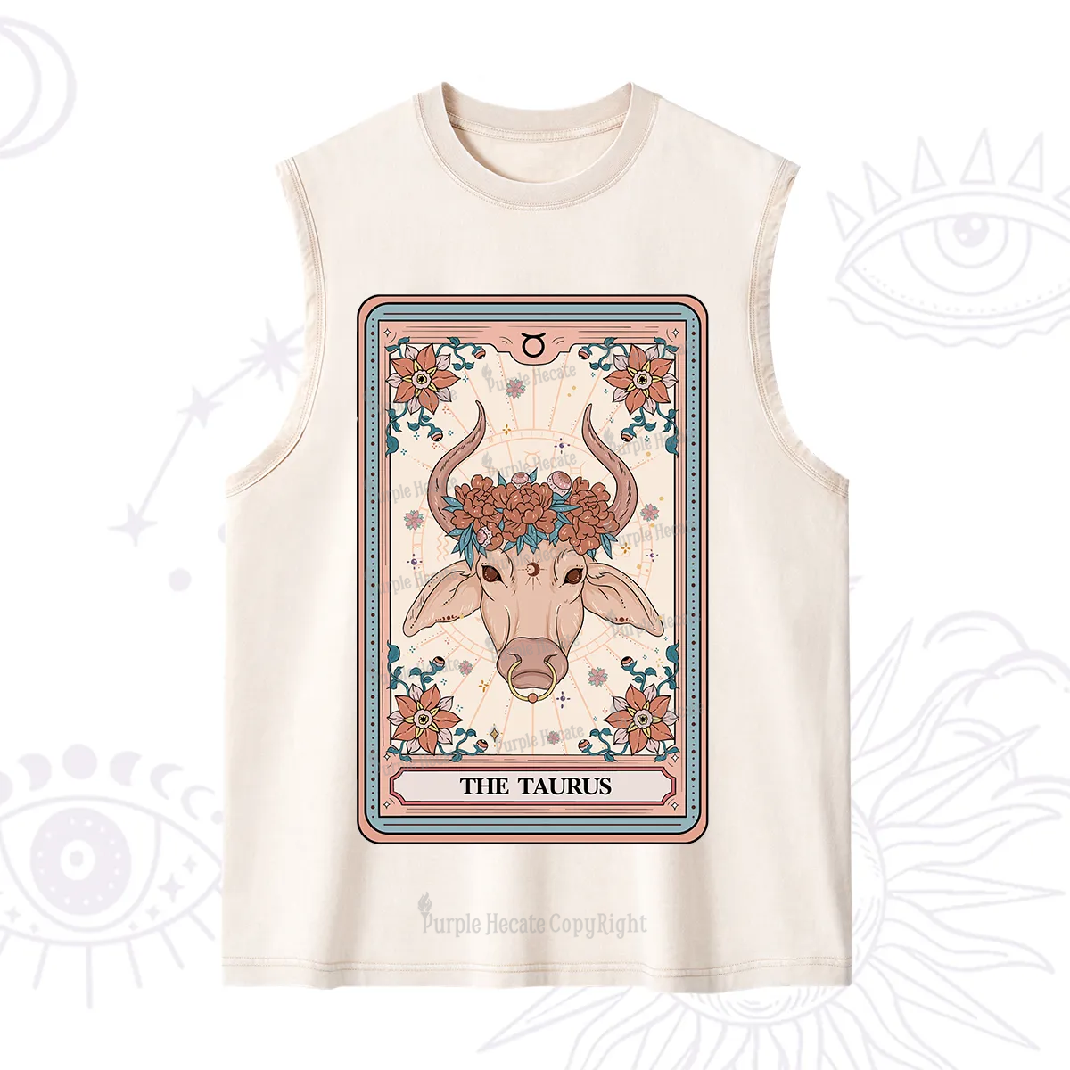 Purplehecate The Taurus Tarot Card Washed Tank