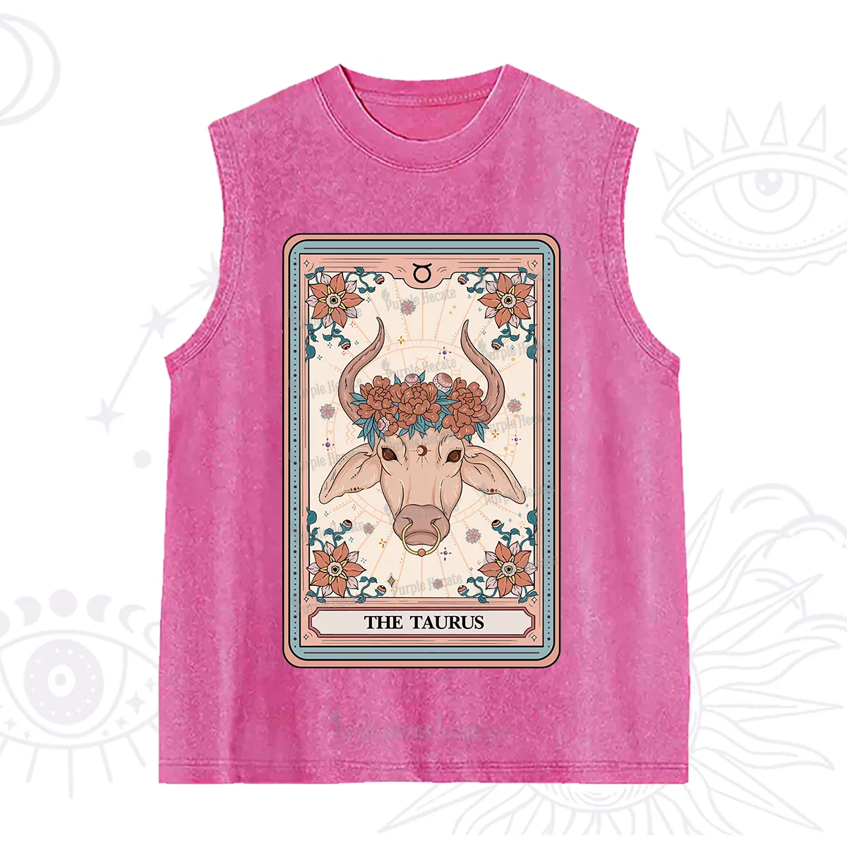 Purplehecate The Taurus Tarot Card Washed Tank