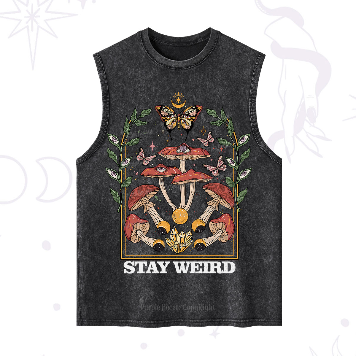 Purplehecate Stay Weird Washed Tank