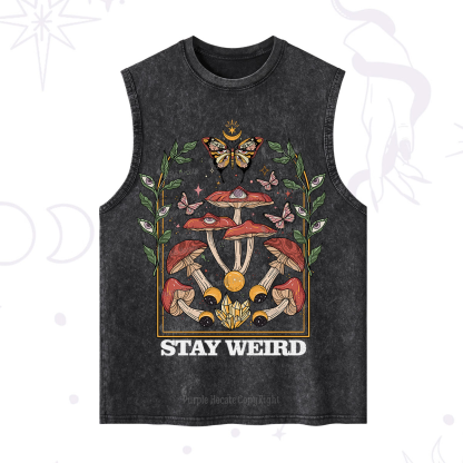 Purplehecate Stay Weird Washed Tank