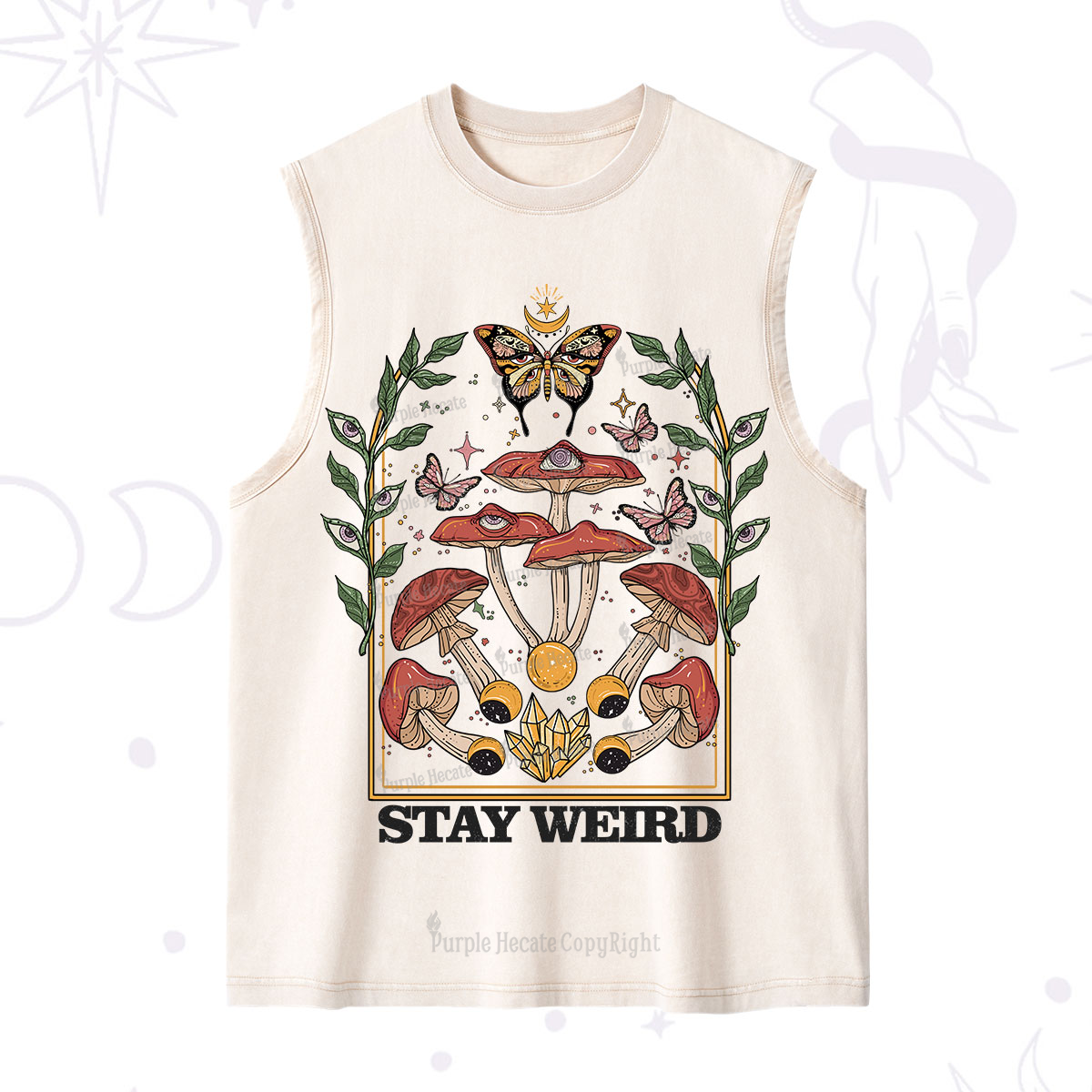 Purplehecate Stay Weird Washed Tank