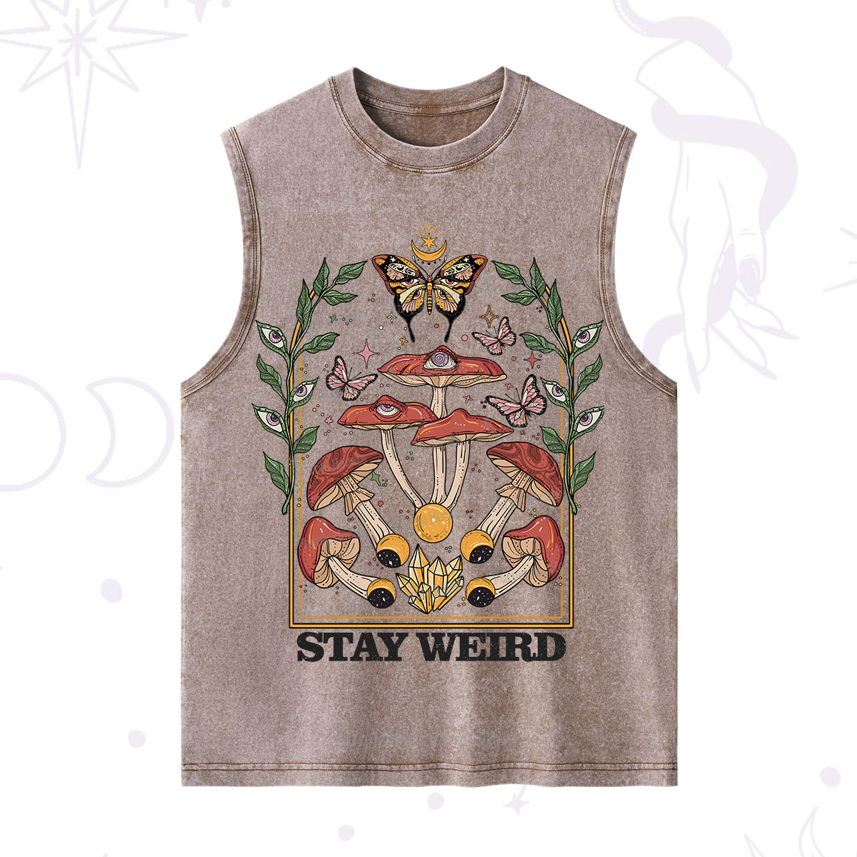 Purplehecate Stay Weird Washed Tank