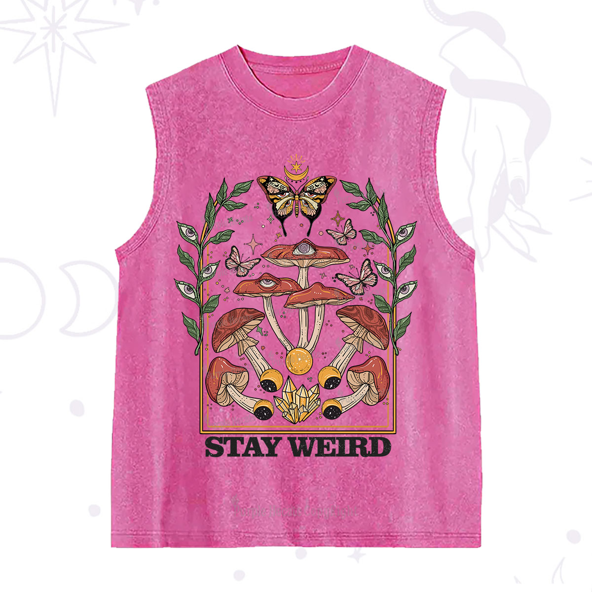 Purplehecate Stay Weird Washed Tank