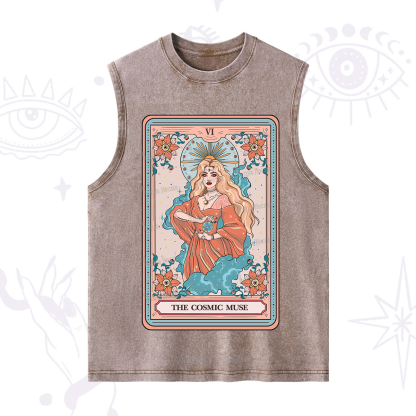 Purplehecate The Cosmic Muse Tarot Card Washed Tank