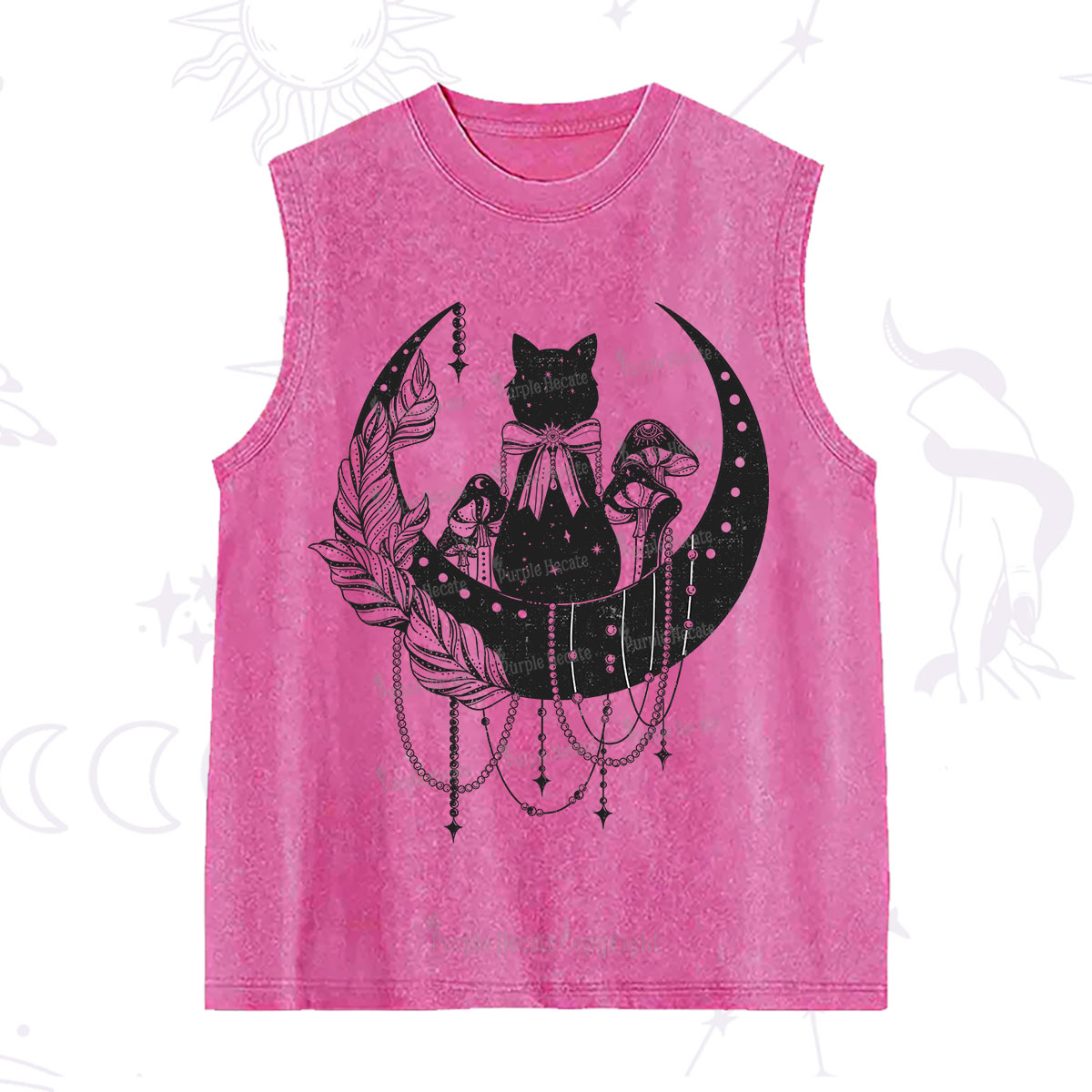 Purplehecate Hecate's Triple Moon Washed Tank