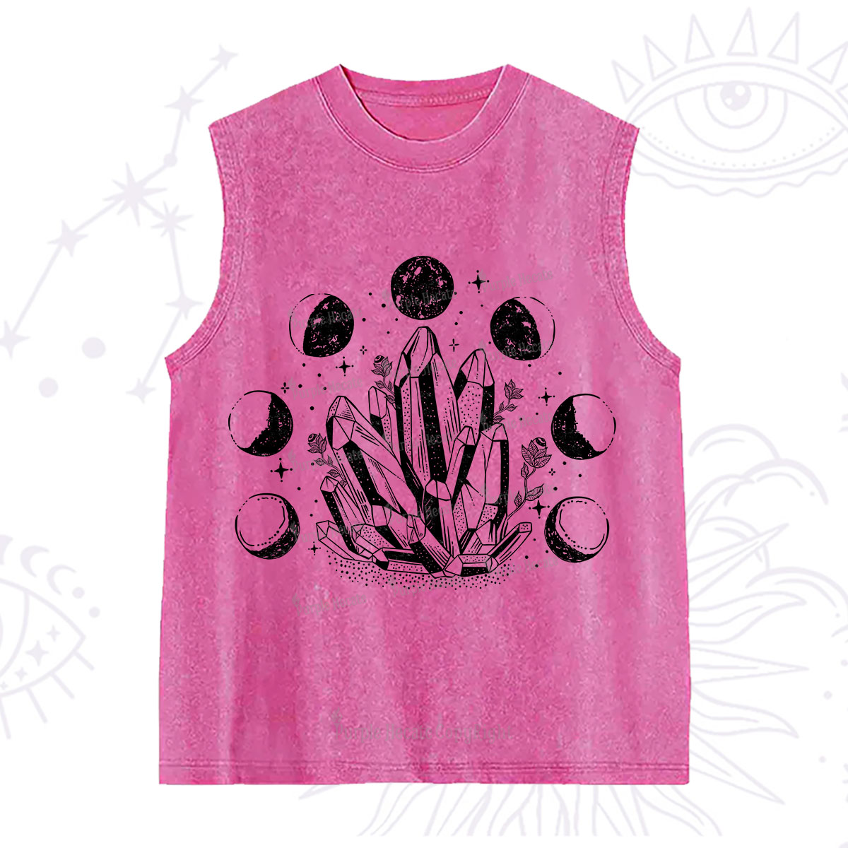 Purplehecate Crystals and Moon Phases Washed Tank