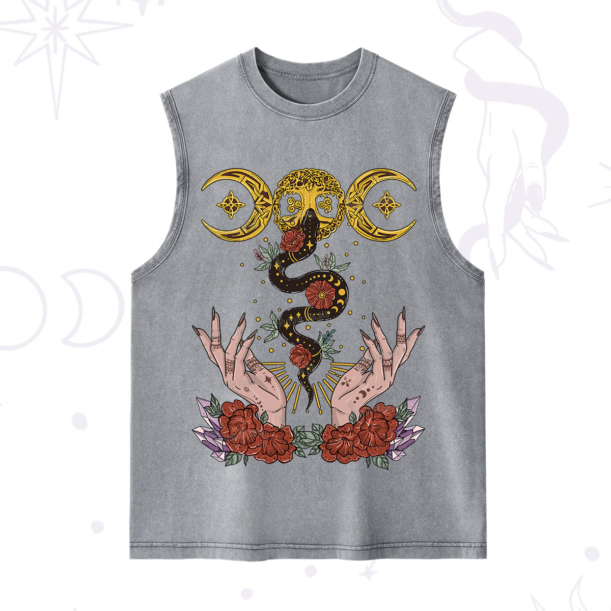 Purplehecate Lunar Bloom Washed Tank