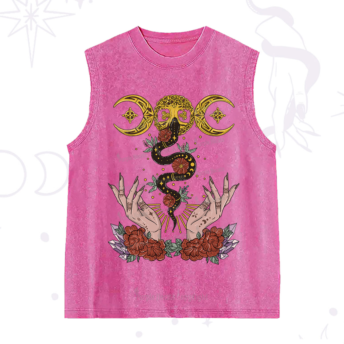 Purplehecate Lunar Bloom Washed Tank