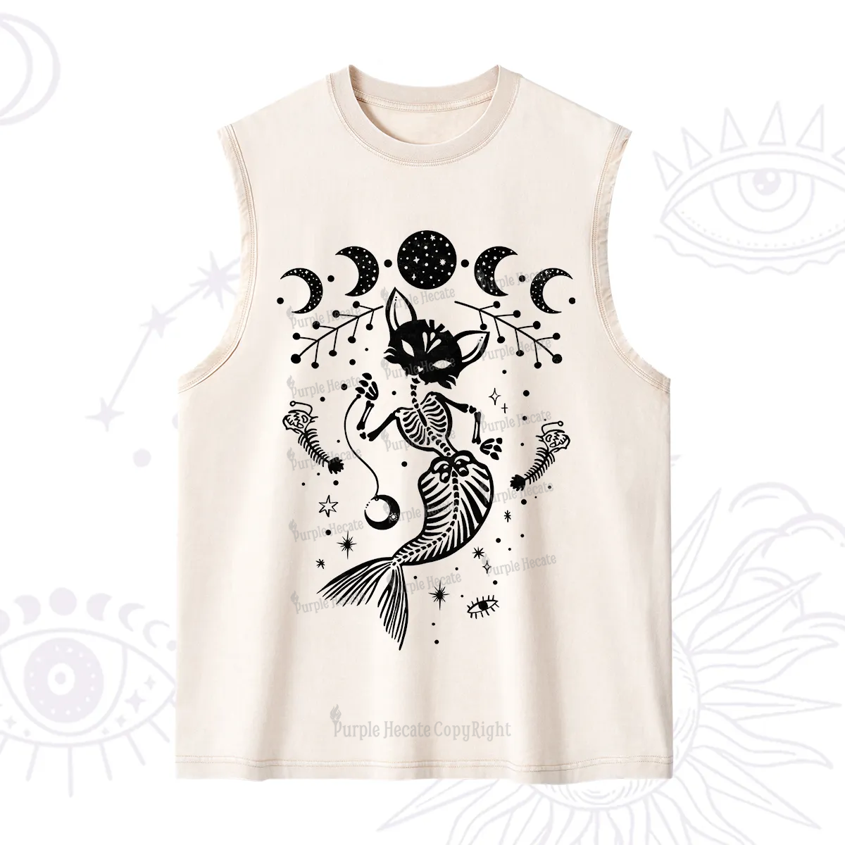 Purplehecate Purr-maid Tales Washed Tank