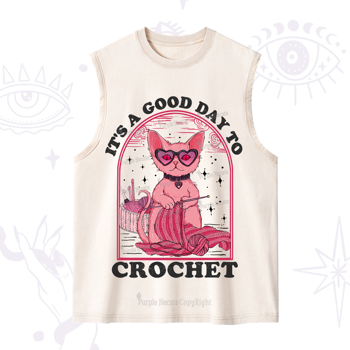Purplehecate It's A Good Day To Crochet Washed Tank