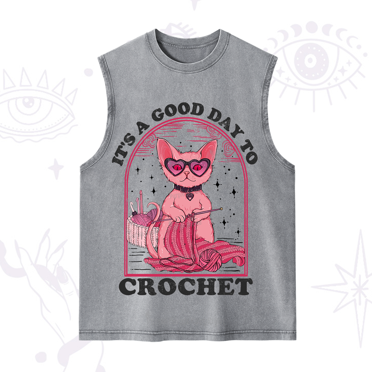 Purplehecate It's A Good Day To Crochet Washed Tank