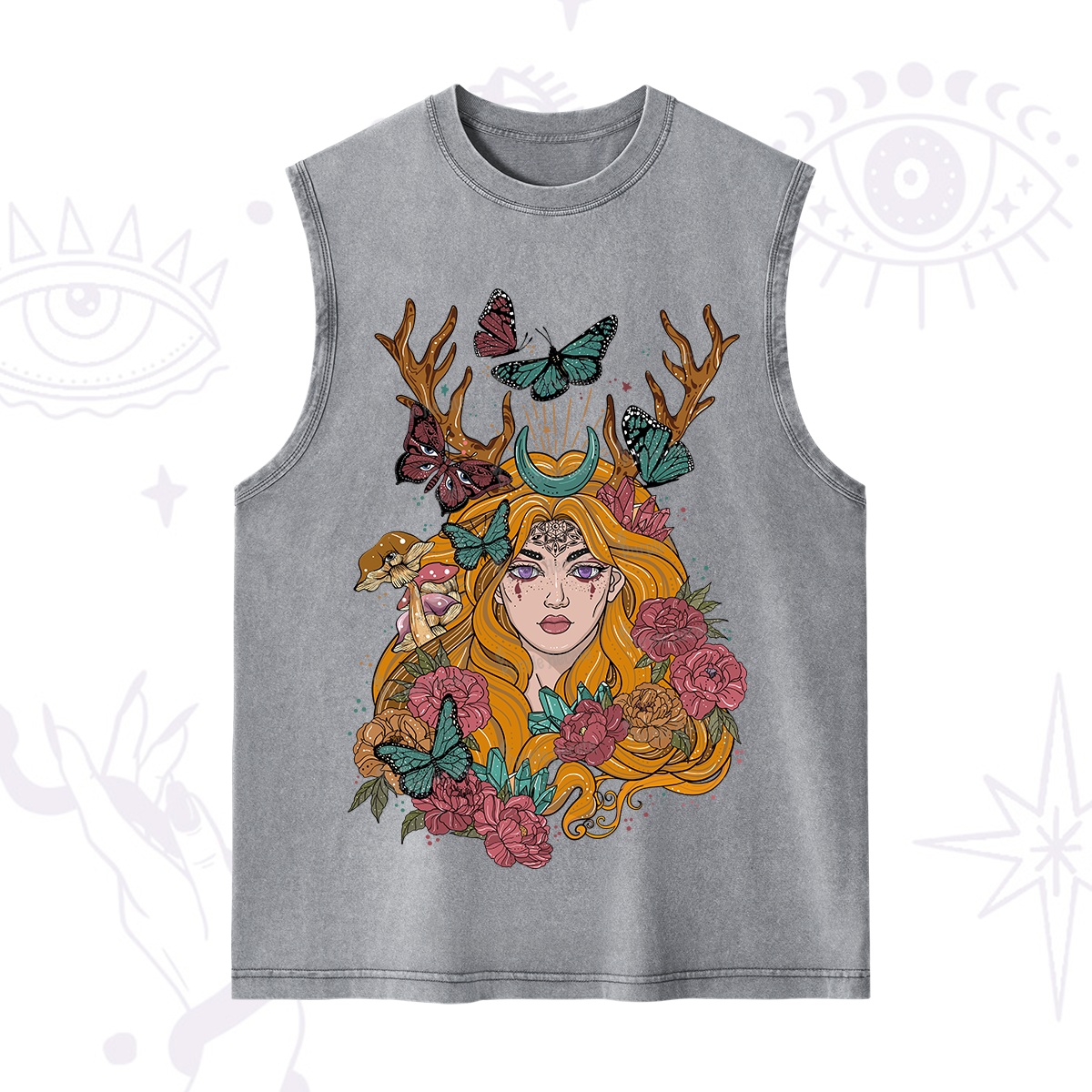 Purplehecate Butterfly Flutter Washed Tank