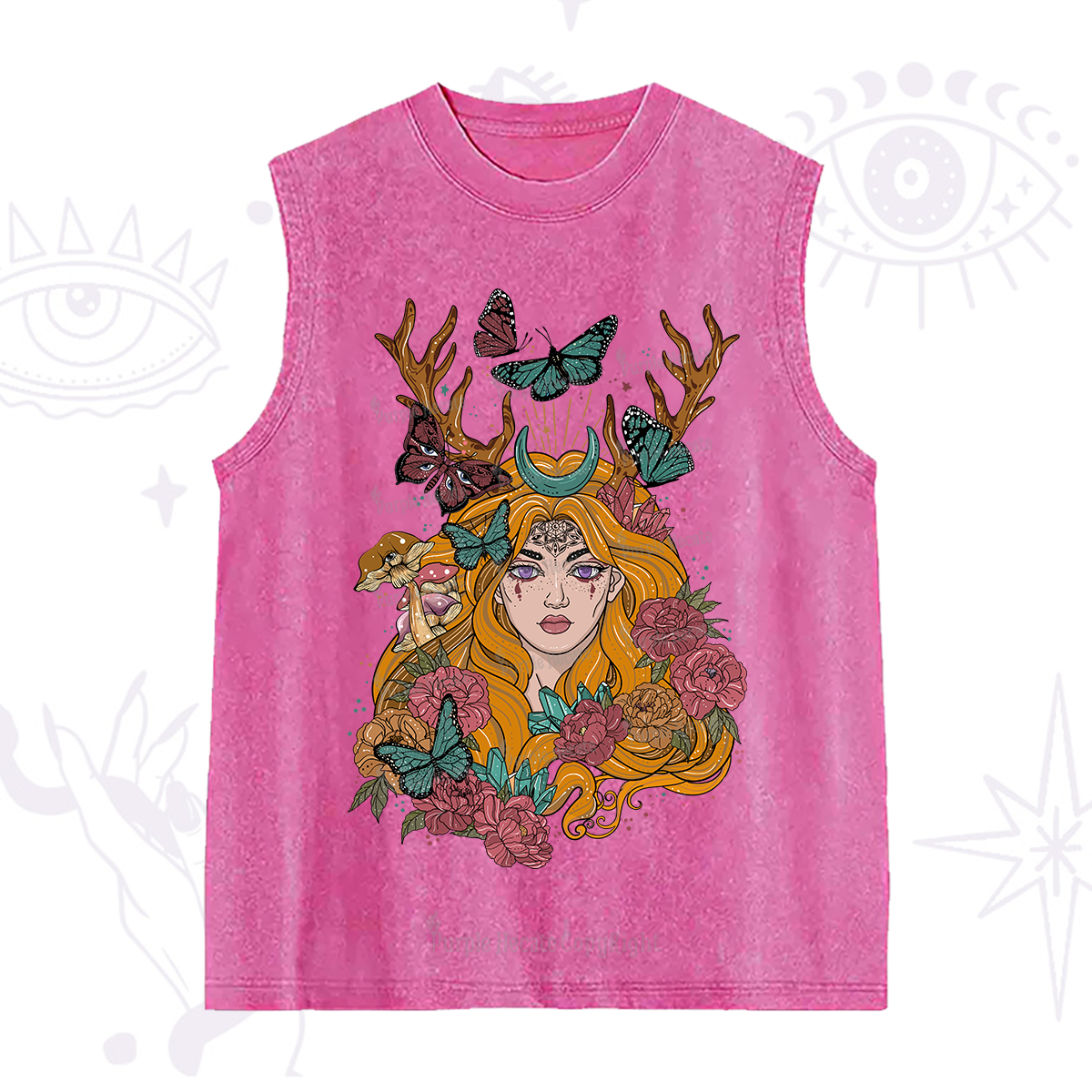 Purplehecate Butterfly Flutter Washed Tank