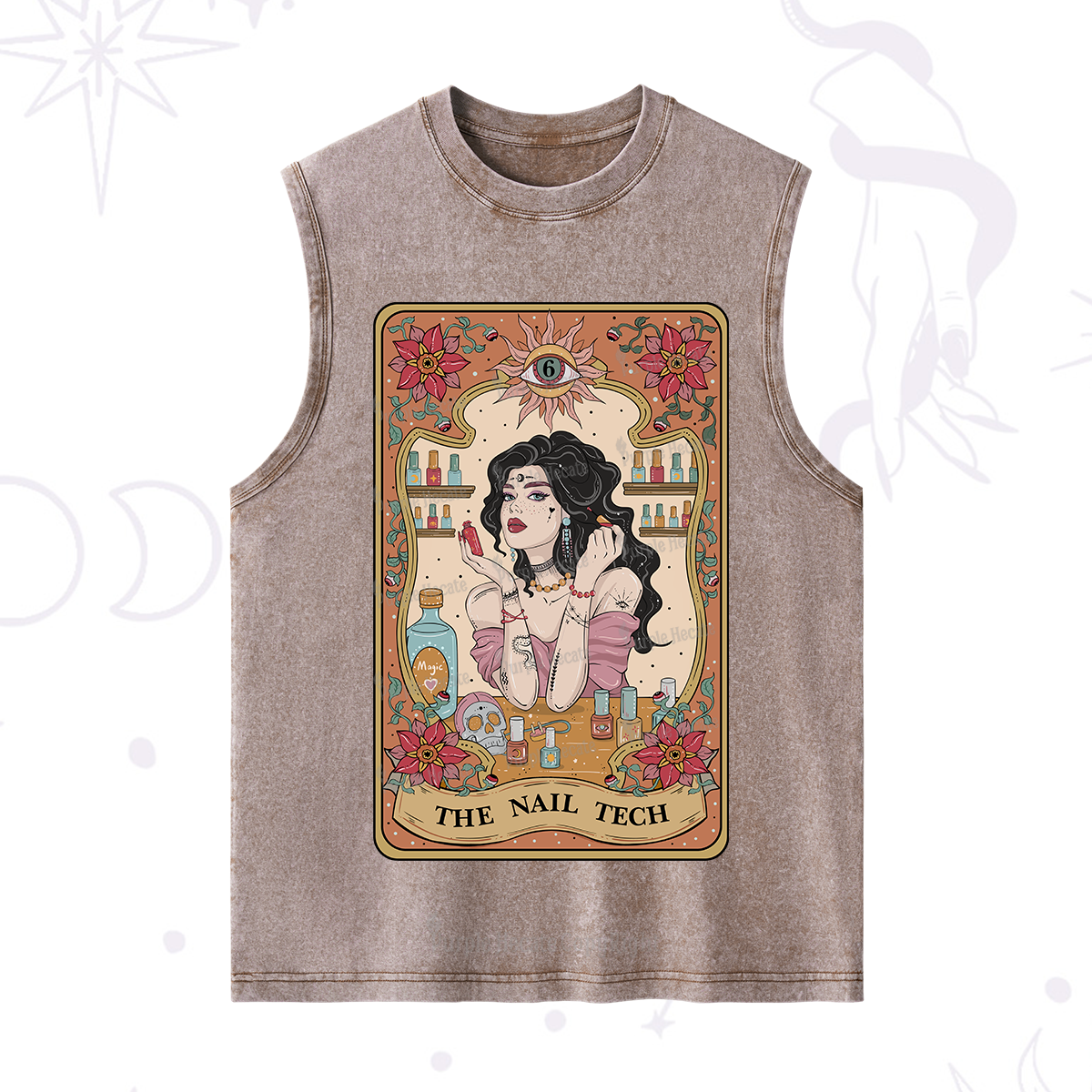 Purplehecate The Nail Tech Tarot Washed Tank