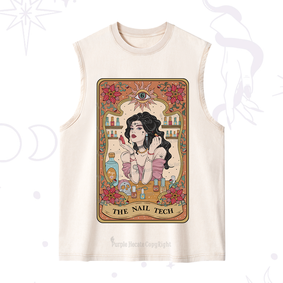 Purplehecate The Nail Tech Tarot Washed Tank