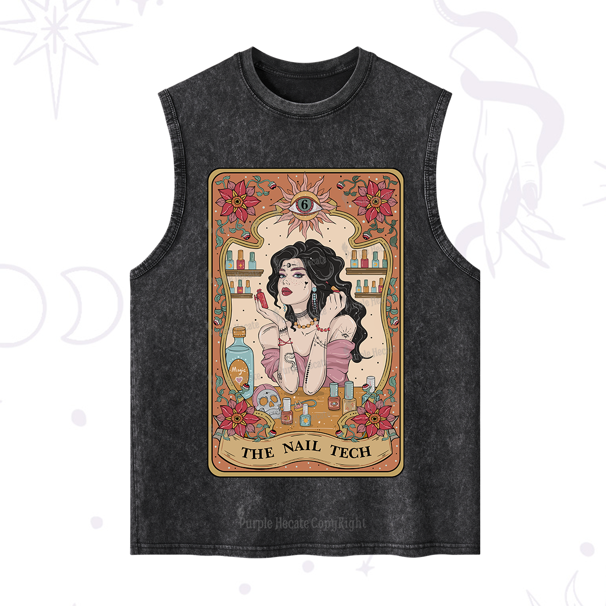 Purplehecate The Nail Tech Tarot Washed Tank
